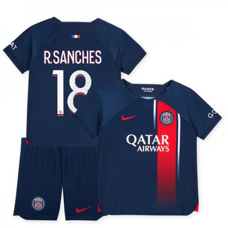 Camiseta de fútbol Paris Saint Germain 2023-24 R.Sanches 18 Niño 1ª equipación
